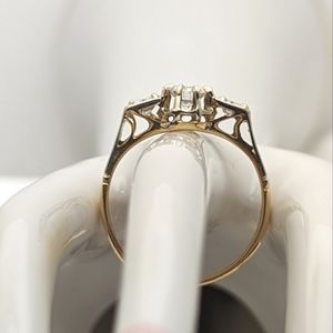 LAST CHANCE! Vintage Mid-century 18K Yellow and White Gold 3 Stone Diamond Ring